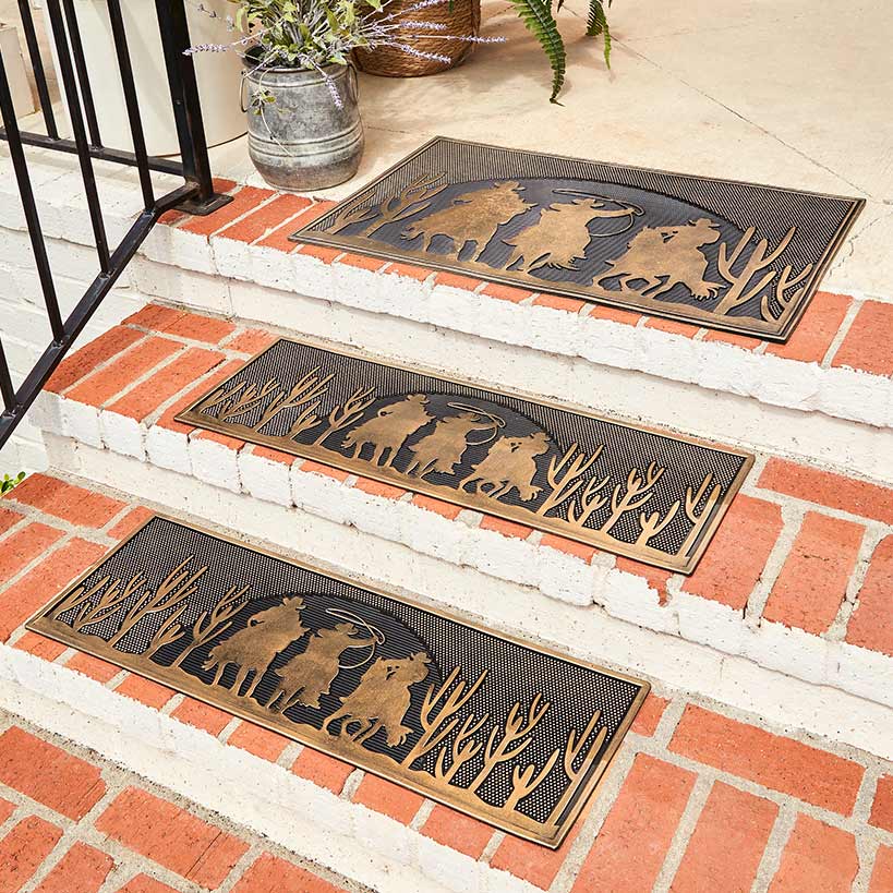 Stair Treads Set of 2 or Doormat, Home on the Range
