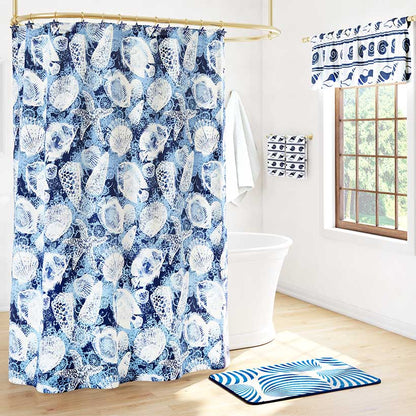 Niko Bath Collection, Shower Curtain, Hooks, Valance, Hand Towels, and Rug
