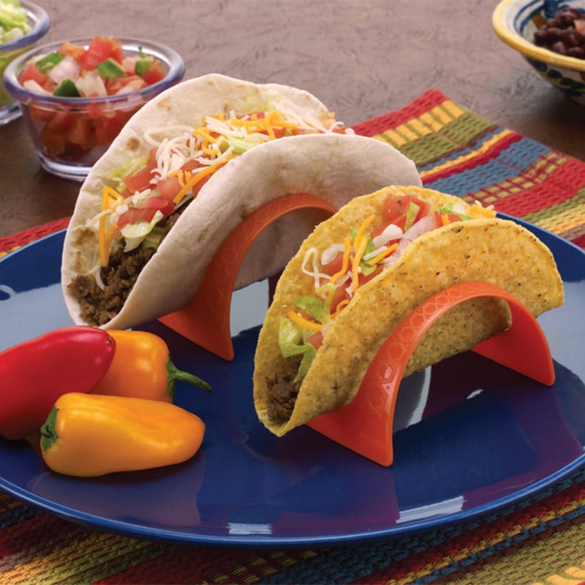Set of 4 Taco Stands for Soft- and Hard-Shell Tacos