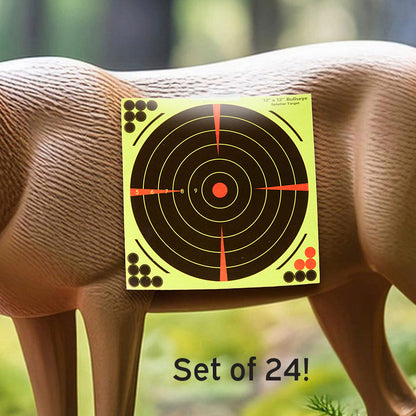 Bullseye Splatter Targets - Improve Accuracy, Reuse with Adhesive Backing
