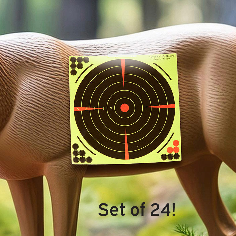 Bullseye Splatter Targets - Improve Accuracy, Reuse with Adhesive Backing