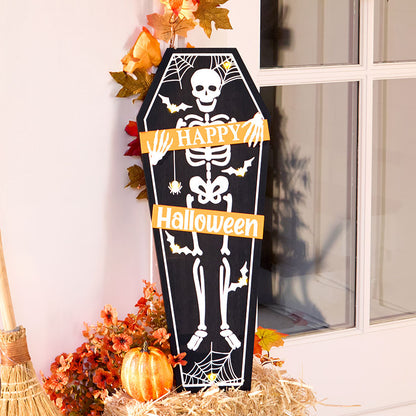 Lighted Happy Halloween Door Sign