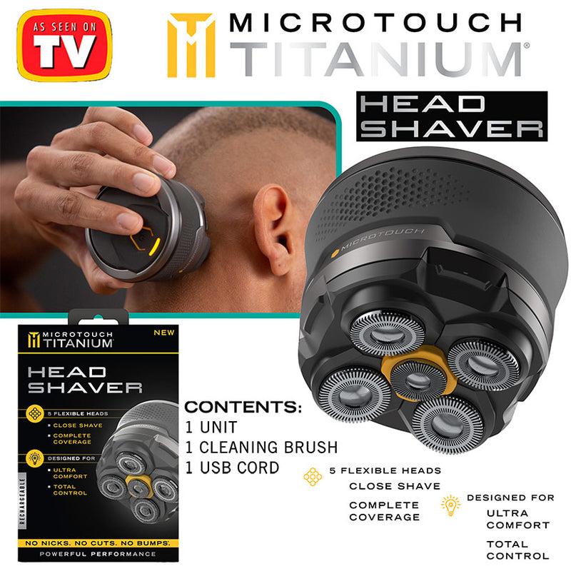 Micro Shaver Microtouch Titanium Head Shaver With 5 Flexible Heads Cordless | The ...