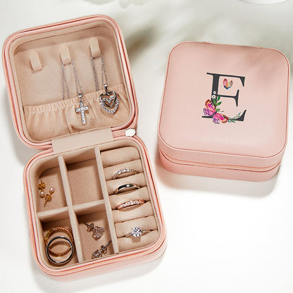 Initial Floral Butterfly Jewelry Cases