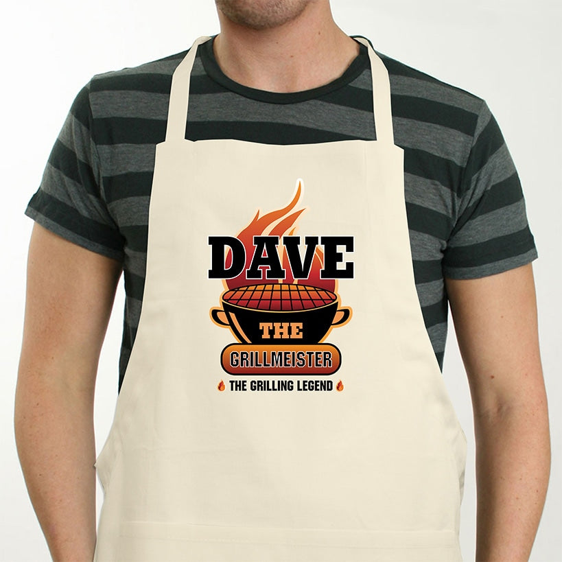 Personalized Men's Grillmeister Apron