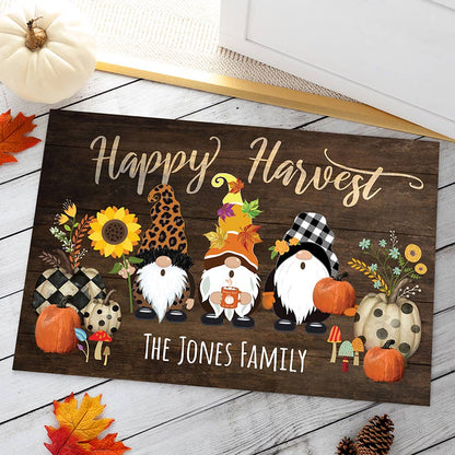 Personalized Harvest Gnome Doormat