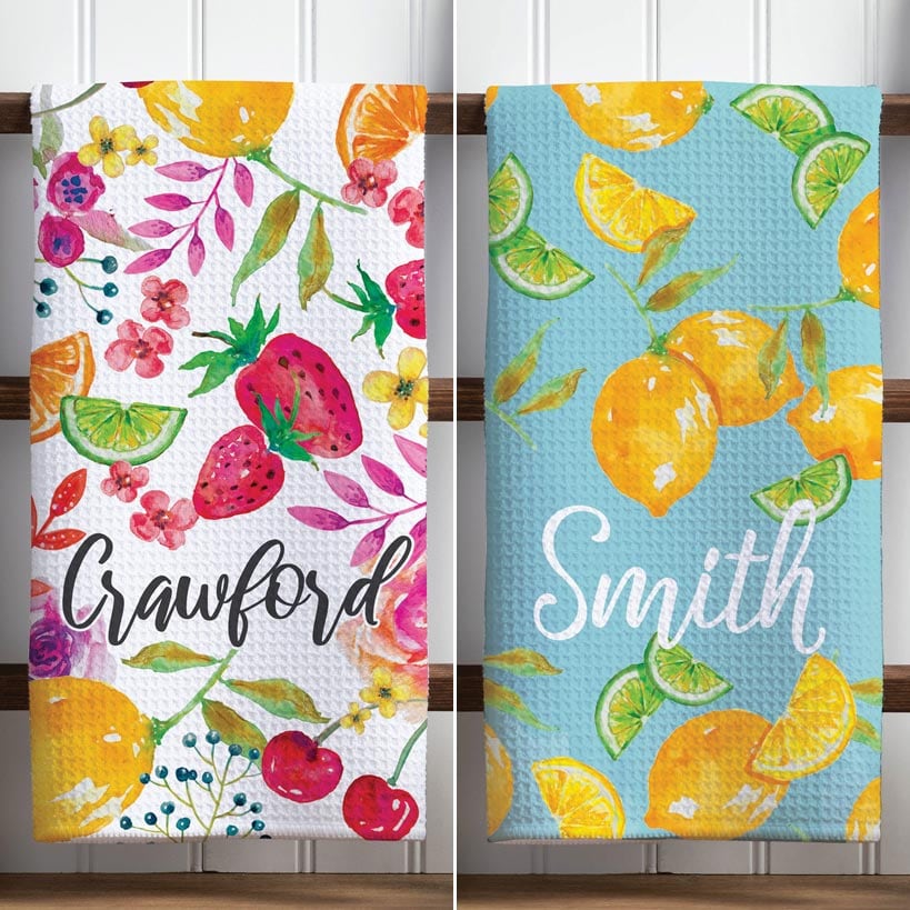 Personalized Spring Kitchen Towels