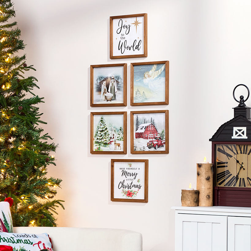 Framed Christmas Wall Art Trio - Christmas or Nativity