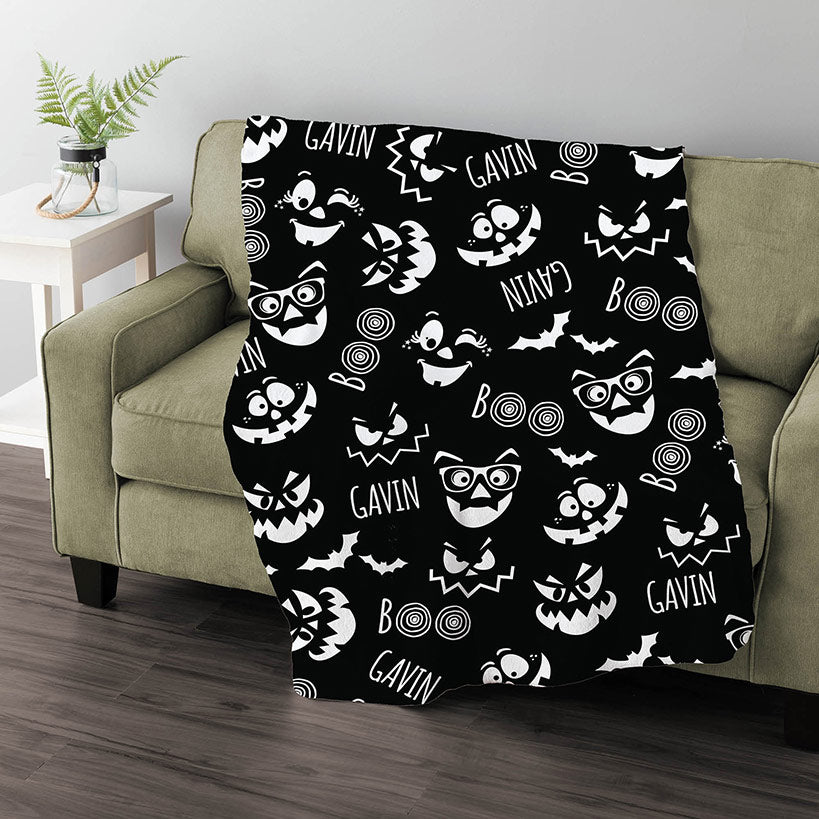 Personalized Halloween Plush Blanket
