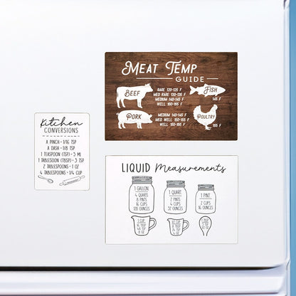 Refrigerator Door Magnet with Guides - Set of 3