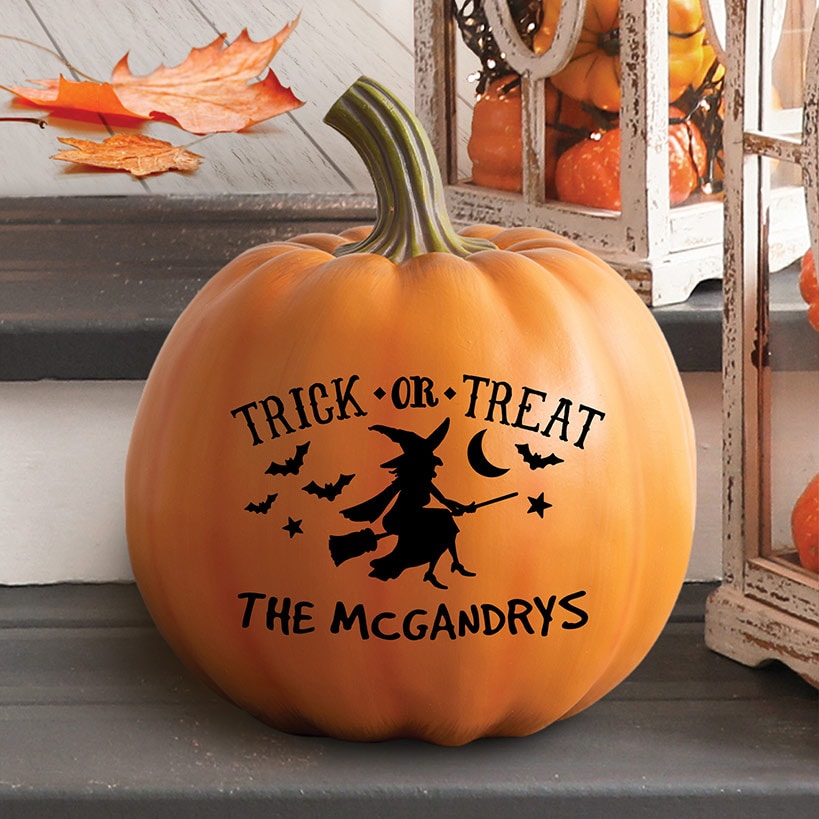 Personalized Halloween Trick-or-Treat Pumpkin
