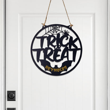 Personalized Halloween Trick-Or-Treat Door Hanger