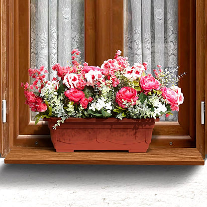 Terracotta-Style Gardening Window Box Planter