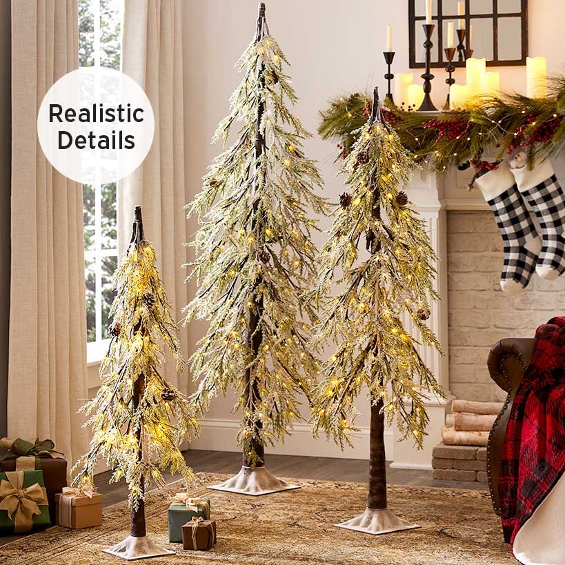 Alpine Lighted Christmas Tree