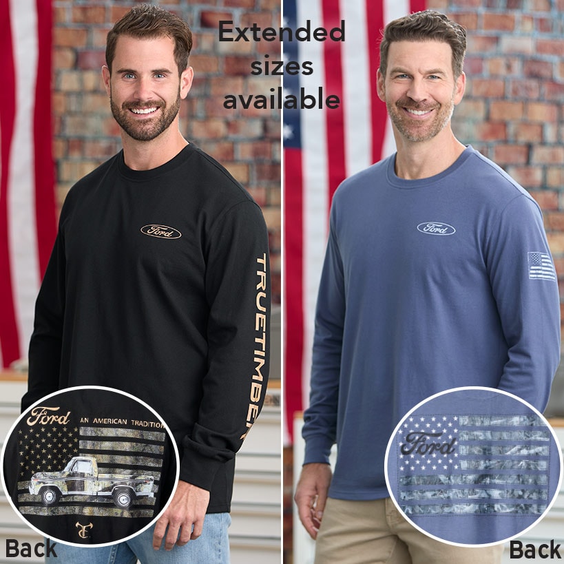 Men's Ford Car Long Sleeve Graphic T-Shirt