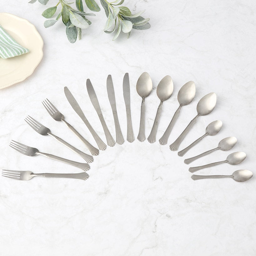 Gibson Everyday Stainless Steel Silver Flatware Set - 16-Pc.