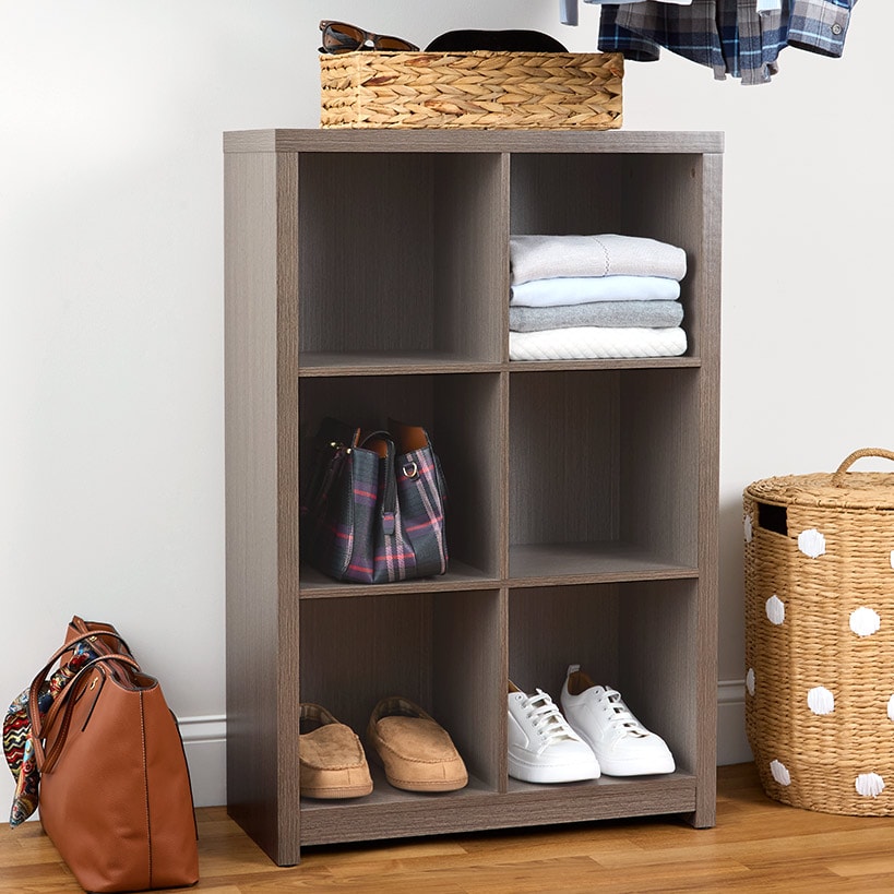 Honey-Can-Do 6 Compartment Divided Cube Open Cabinet