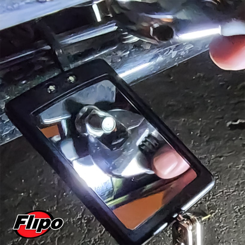 Telescoping Illuminated Mirror For Inspections with 360 Degree Veiw