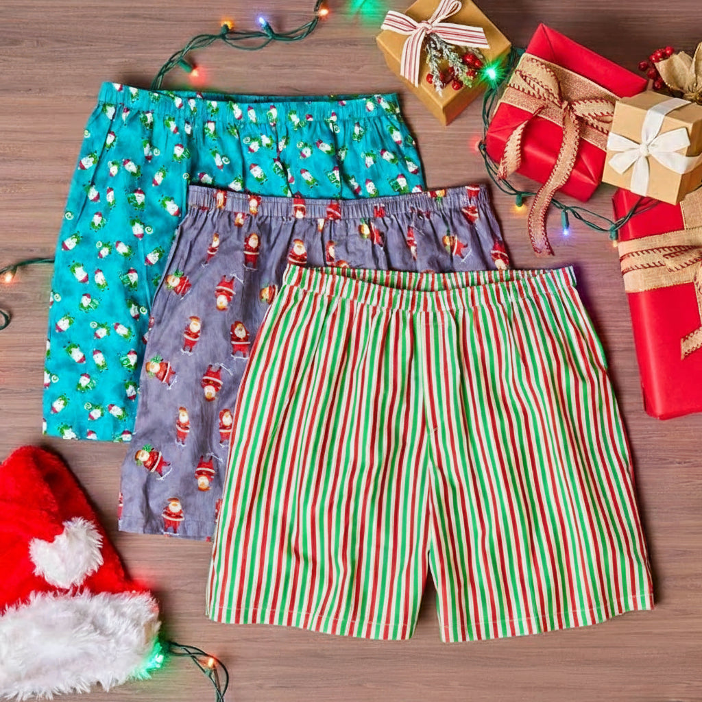 Men's Christmas Underwear Boxer Briefs 3-Pk.