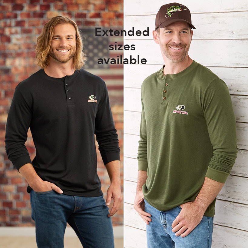 Men's Mossy Oak Long Sleeve Shirt with Buttons