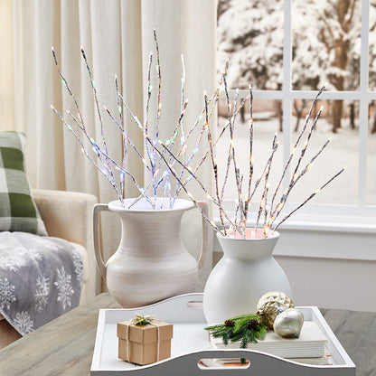 Lighted Winter Branches - 3 Piece Set - Multi Color
