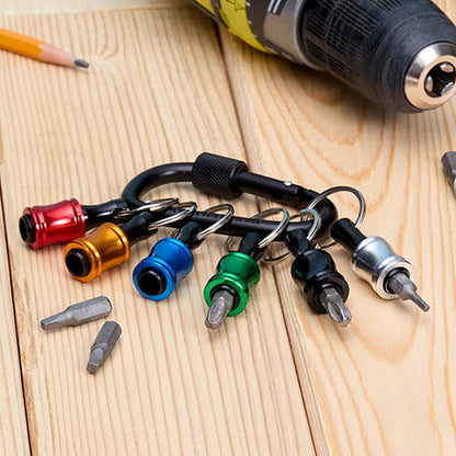 6 Color Drill Extension Bit Holder, 1/4 inch Hex Shank