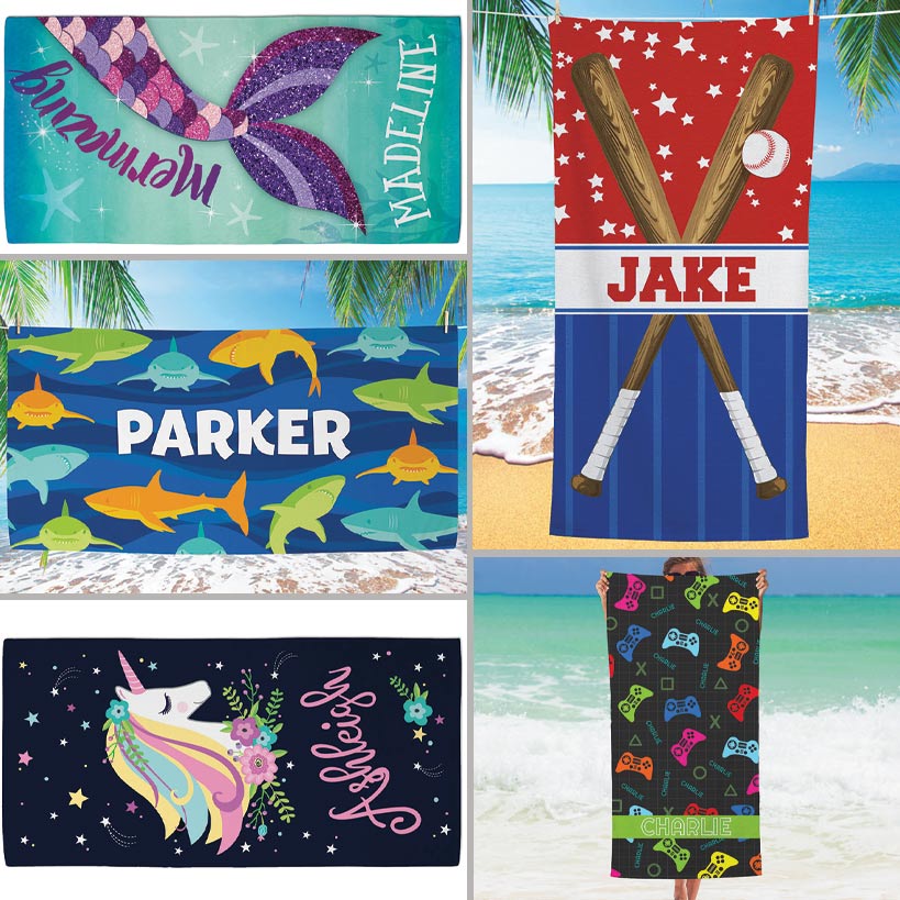 Personalized Kids Beach Towels