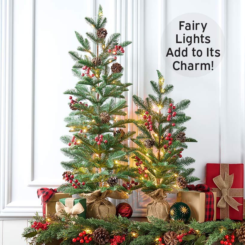 Lighted Country Pencil Pine Tree