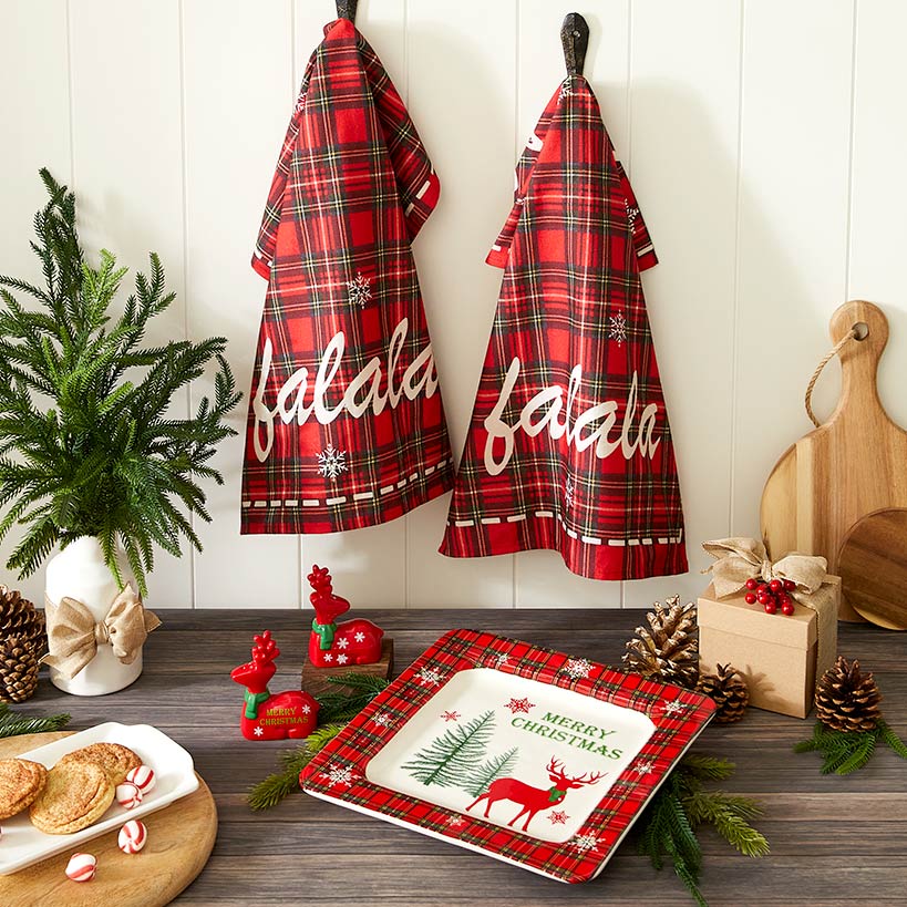 Christmas Deer Kitchen - Magnet, Towels, Tray, or Salt & Pepper Shakers