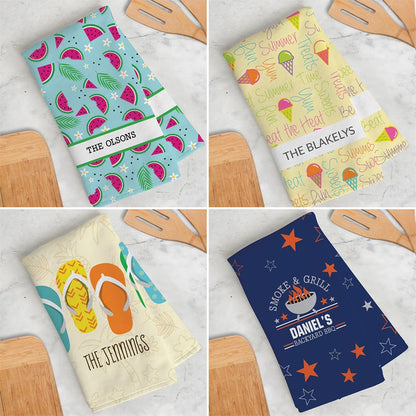 Personalized Summer Kitchen Towel