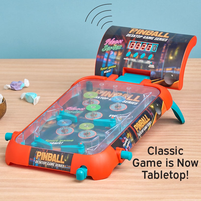 Pinball Table with Light and Sound-Arcade Action with Dual Flipper Controls