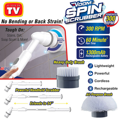 Voom™ Spin Scrubber Cordless Powerful With Heavy Duty All Purpose Brushes