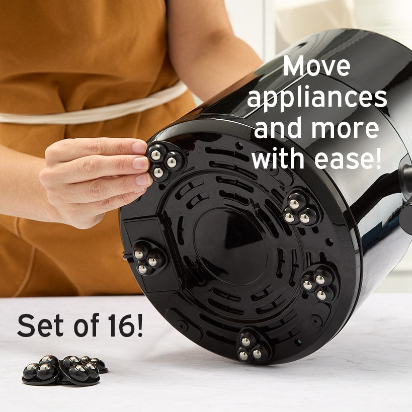 Self-Adhesive Mini Caster Kitchen Appliances Wheels - Set of 16