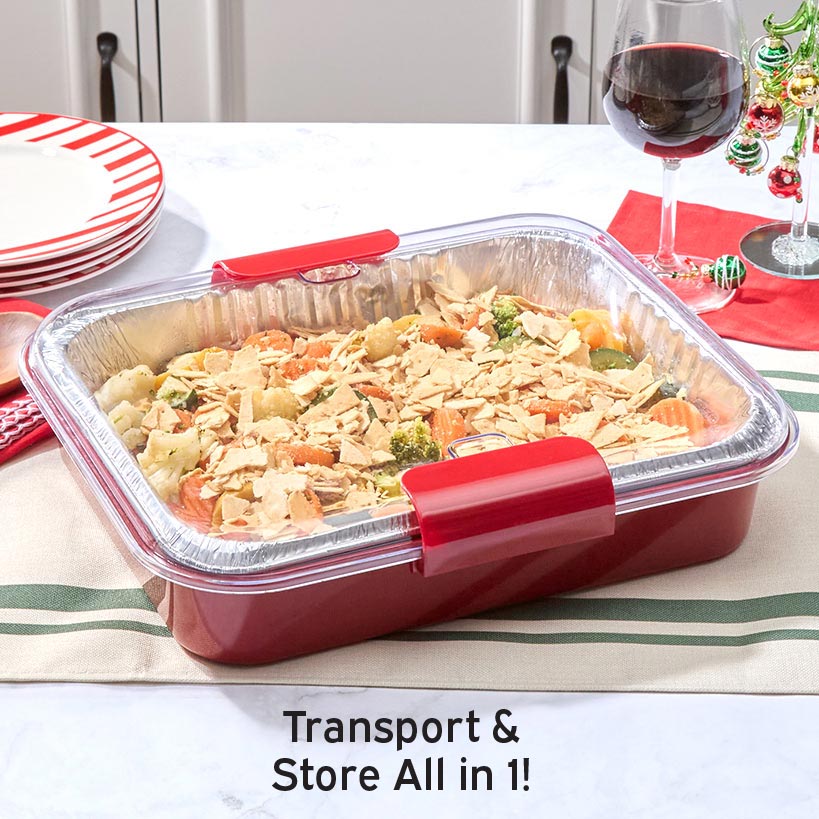 Travel Casserole Carrier With 1 Disposable Foil Dish