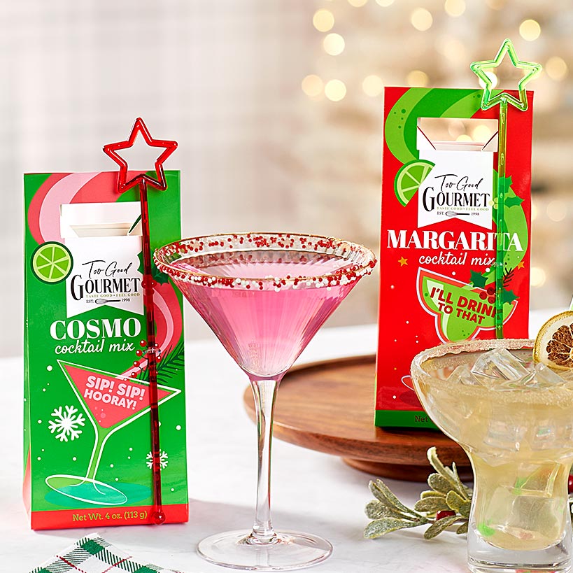 Too Good Gourmet Retro Cocktail Gift Set - Margarita and Cosmo