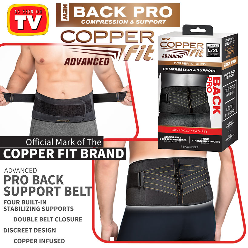 Copper Fit® Advanced Back Pro - Back Support , Unisex with Anti-Odor Fabric