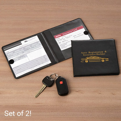 Auto Registration and Insurance Card Holder Set of 2