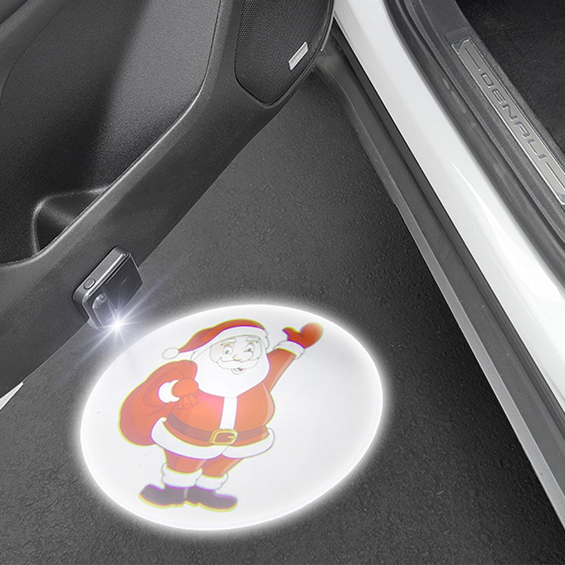 Car Door Santa LED Light Projector - Set of 2