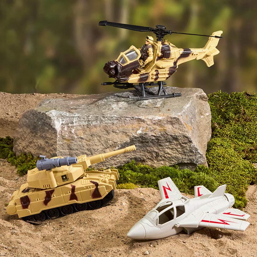 U.S. Army Combat Forces Toy Set - Military Vehicles for Imaginative Play
