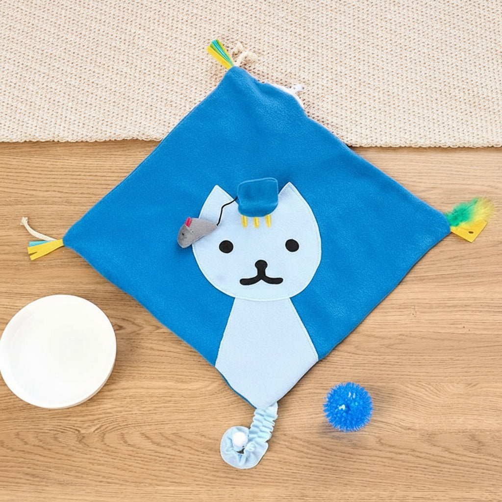 Cat Indoor Play Mat With 5 Attached Toys
