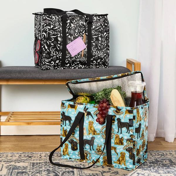 Two Lumps of Sugar Insulated Shopping Bag Foldable Reusable Cooler Tote ...