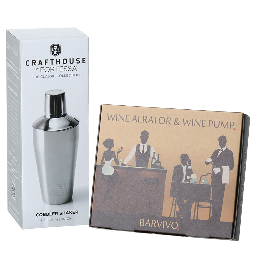 Classic Cocktail Shaker or Wine Aerator & Pump