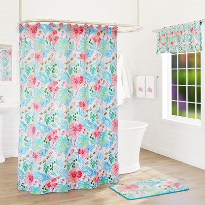 Tropical Garden Shower Curtain, Bath Rug, Hand Towels, Valance, or Hooks