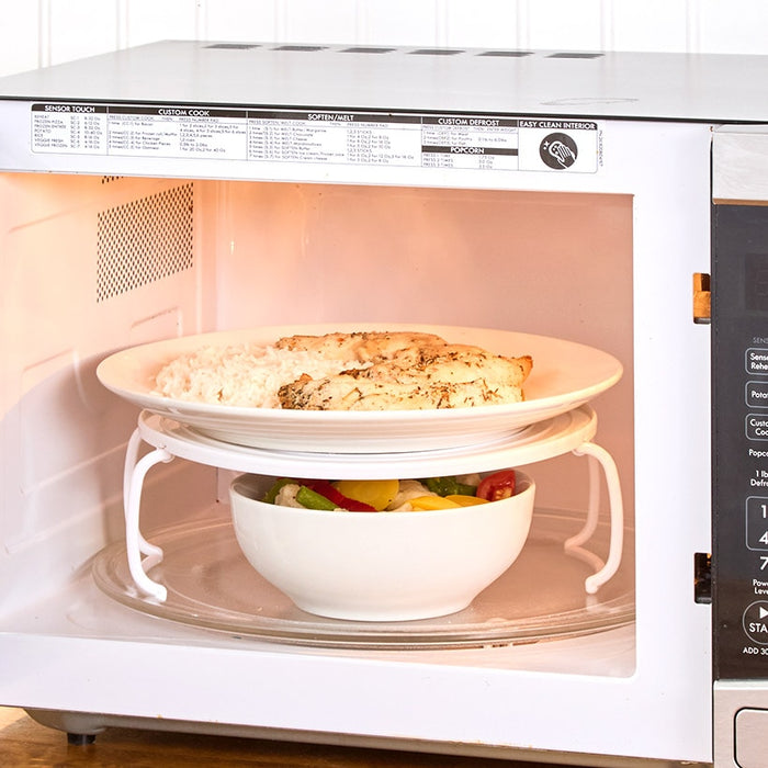 Splattered Racks Microwave 4-in-1 Stand, Rack, Splatter Guard, Tray, Stacking Shelf ...