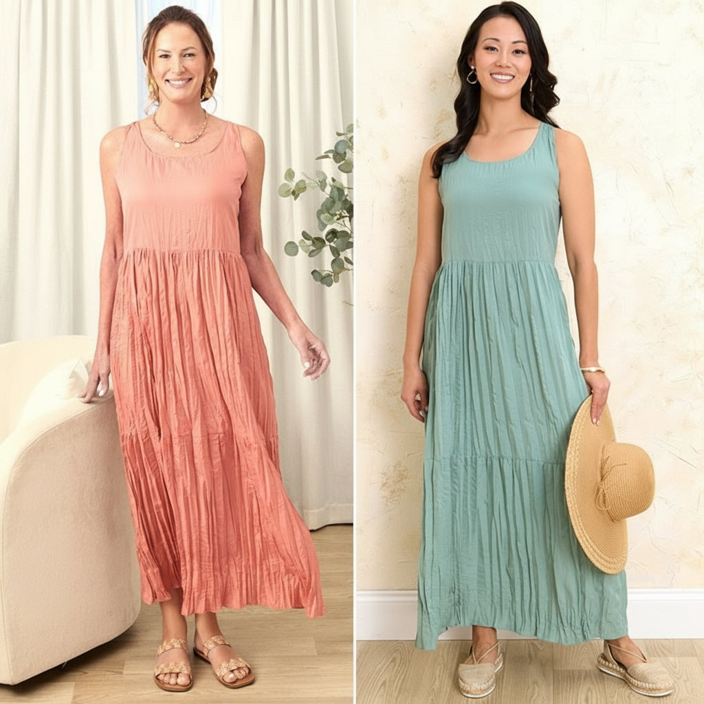 Women's Tiered A-Line Maxi Dress