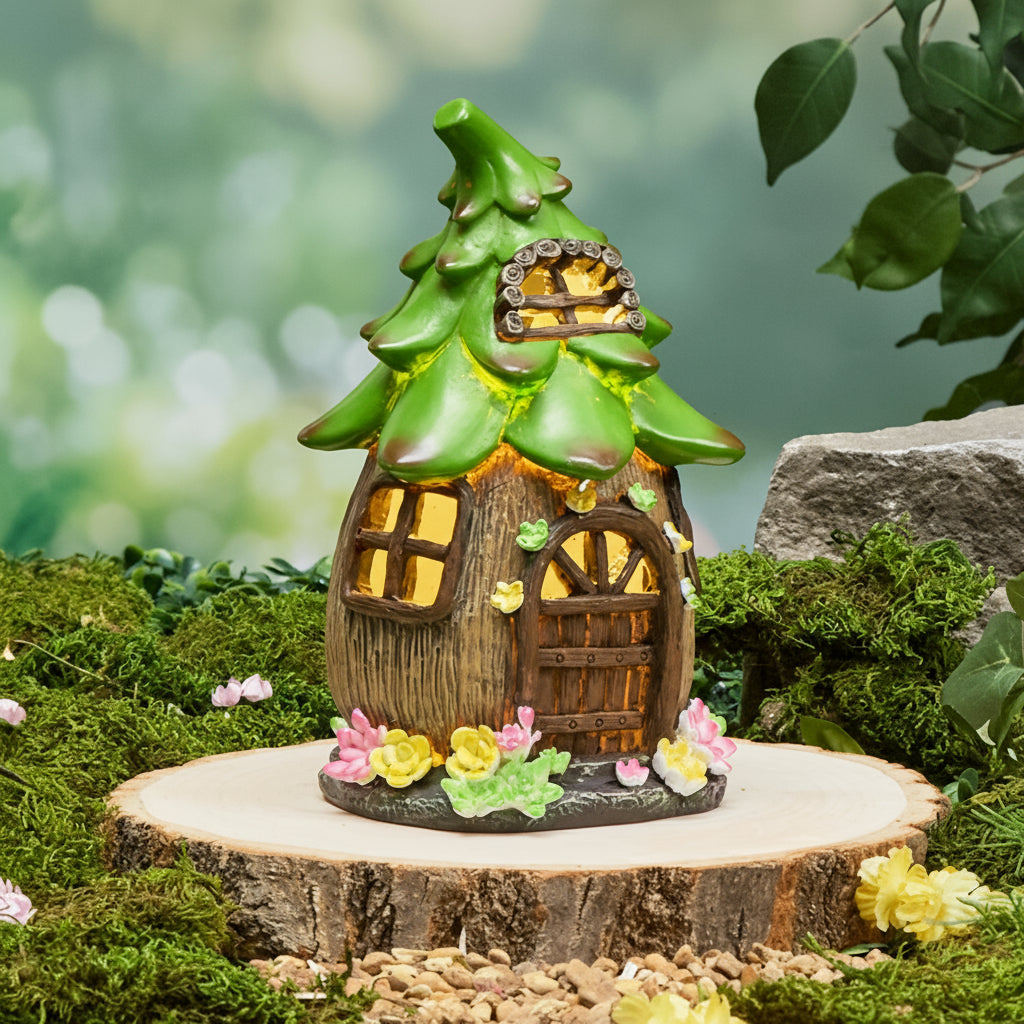 Solar Lighted Fairy House