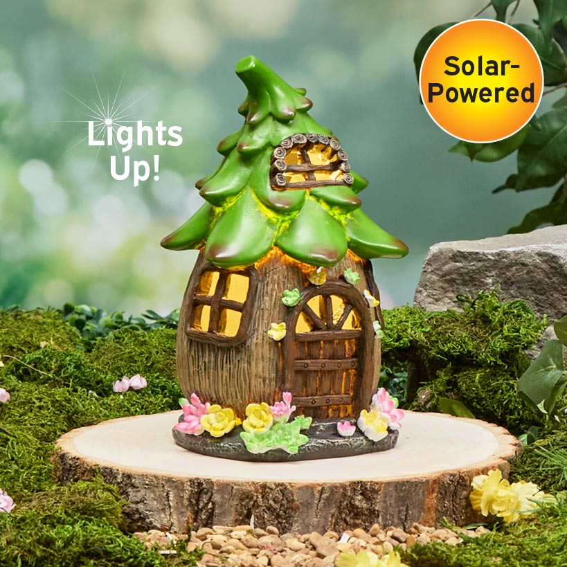 Solar Lighted Fairy House