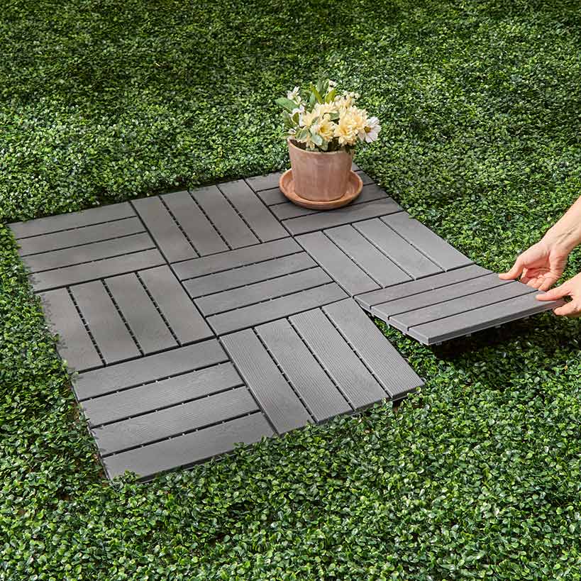 Multi Purpose Interlocking Gray Tiles - Set of 9