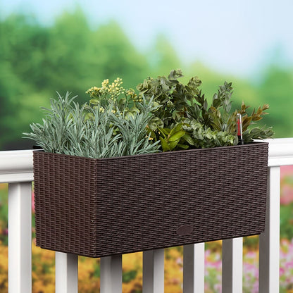Wicker-Look Rectangle Planter