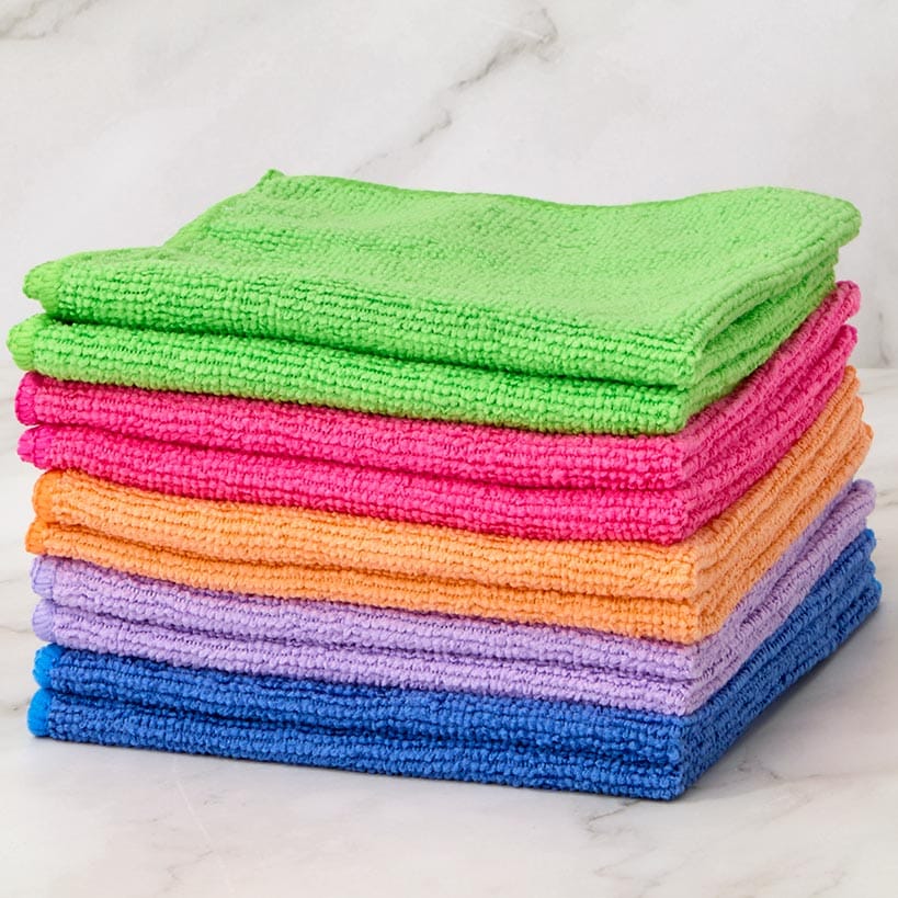 Microfiber Cleaning Cloths - Multi-Purpose, Non-Abrasive, Set of 10 ...
